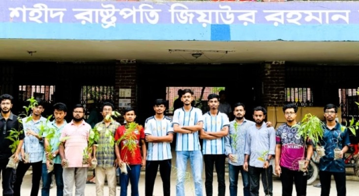 হাবিপ্রবি ছাত্রদল নেতা ফাহিমের নেতৃত্বে বৃক্ষরোপণ 